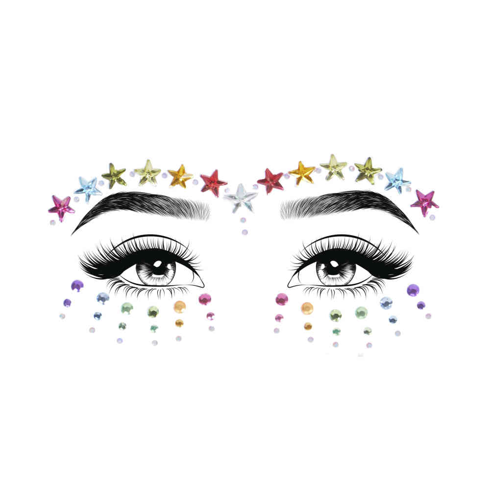 Leg Avenue - Jovi Face Jewel Diamond Sticker - Multicolours